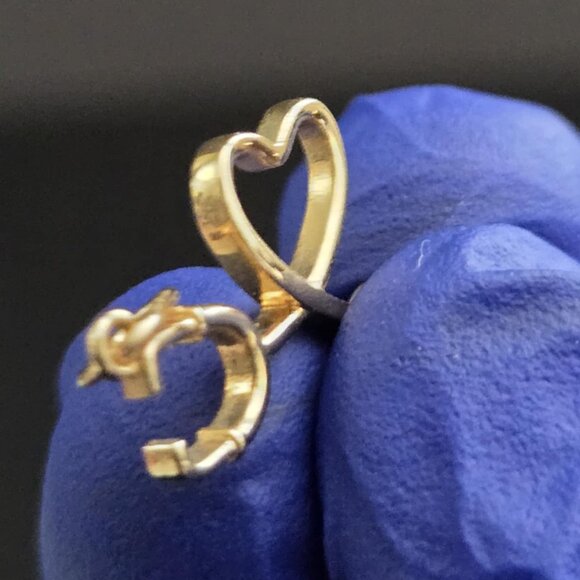 18k gold pendant stethoscope heart design - Picture 6 of 16